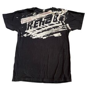 Vintage Rehab band Mens Graphic T-Shirt Black White Logo Streetwear Size M